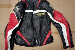 Giacca di pelle moto per donna