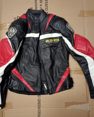 Giacca di pelle moto per donna