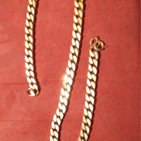 Collana vintage maglie larghe forse placcata oro