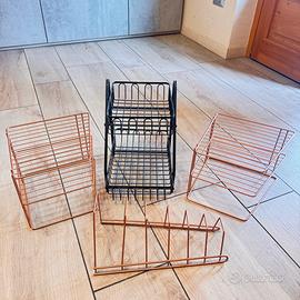 Set organizer cucina in metallo 4 pezzi