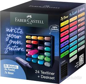 Faber-Castell set 24 evidenziatori con organizer