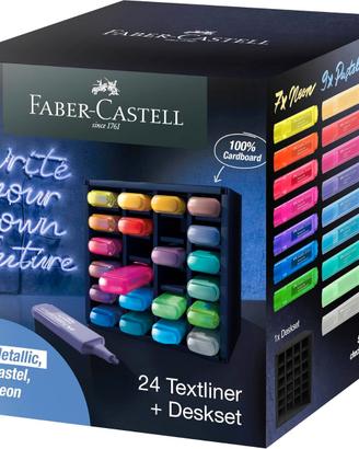 Faber-Castell set 24 evidenziatori con organizer