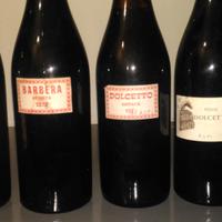 Bottiglie vino piemonte 1965-1980