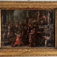 Quadro antico il ratto delle Sabine