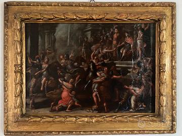 Quadro antico il ratto delle Sabine