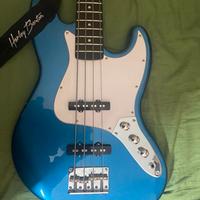 Basso elettrico blu 4 corde Harley Benton