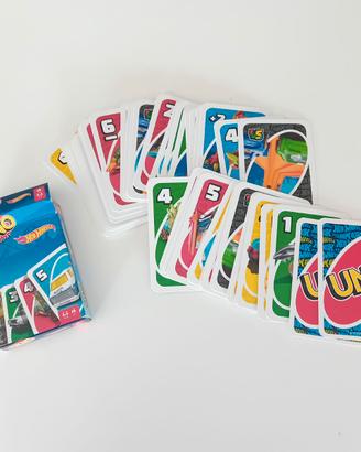 gioco di carte UNO serie hot weels nuove mai usate