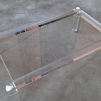 Tavolo da fumo in plexiglass e vetro