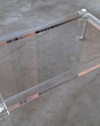Tavolo da fumo in plexiglass e vetro