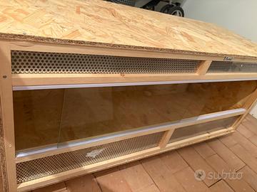 Terrario PawHut in legno OSB 120x50x50 cm