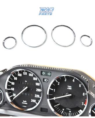 CERCHI CROMATI QUADRO STRUMENTI BMW E30 LOOK M3