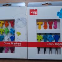 segna bicchieri e forchettine personaggi VACU VIN 