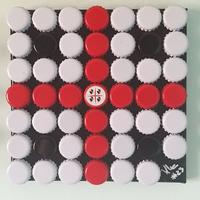 Quadretti artistici tappi su tela