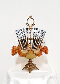 alzata d’epoca espositore coltelli madreperla