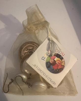 Orecchini Bianchi e Oro Handmade