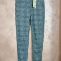 Pantalone skinny donna grigio a quadroni - NUOVO. 