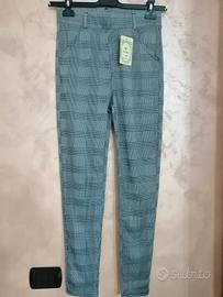 Pantalone skinny donna grigio a quadroni - NUOVO. 
