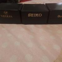 3 BOX OROLOGI SEIKO BULOVA VEGLIA VINTAGE