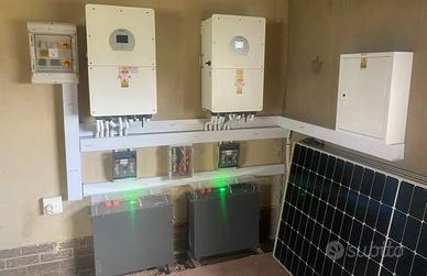 Kit fotovoltaico 10kw accumulo litio 6kw impianto