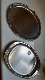 Coppia vassoi Alessi inox 