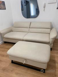 Divano 3 posti maxi + pouf