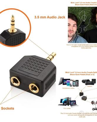 Adattatore per Auricolari Audio Stereo -

Splitter