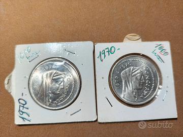 coppia 1000 lire argento 
