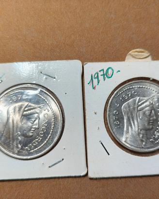 coppia 1000 lire argento 