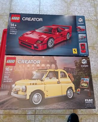 lego 10248 e lego 10271 Ferrari F40 Fiat 500