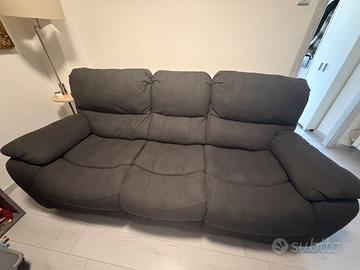 Divano relax elettrico 3 posti antracite