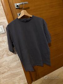 T-shirt maglietta maniche corte grigia oversize