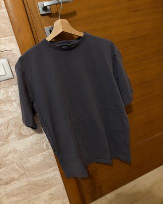 T-shirt maglietta maniche corte grigia oversize