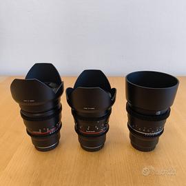 FUJI x cine samyang 16 mm 50mm 85 mm