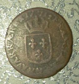 Francia, Luigi XV, 1 liard 1771