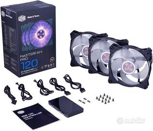 KIT 3 VENTOLE 120 RGB x COMPUTER MULTICOLOR
