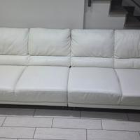 Divano in pelle bianca 4 posti 