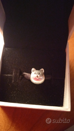 Charm pandora originale faccia Gattino
