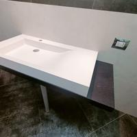 Mensola mobile bagno con lavabo design e supporti