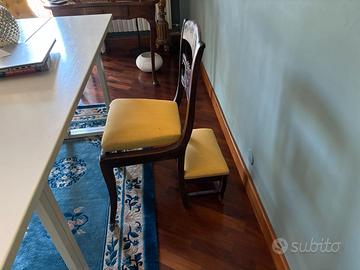 Sedia antica/classica inginocchiatoio in legno
