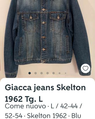 giacca jeans Skelton taglia L 