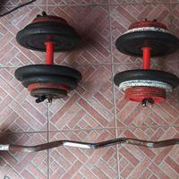 Set Bilanciere + Manubri + Dischi 