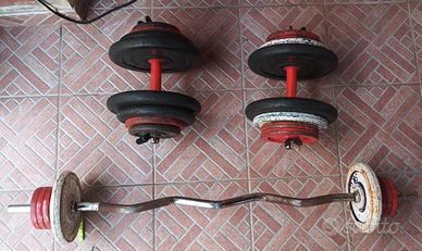 Set Bilanciere + Manubri + Dischi 