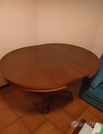 tavolo rotondo  in legno allungabile 