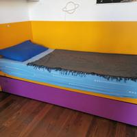 Letto singolo 90x200 con letto estraibile