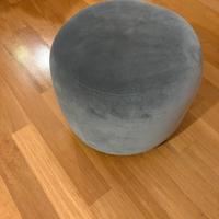 Pouf ikea in velluto grigio