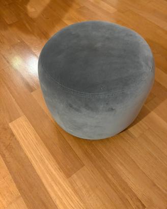 Pouf ikea in velluto grigio