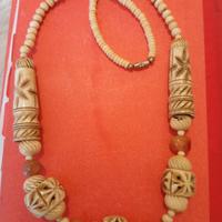 Collana osso e ambra