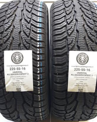 2 GOMME 225 55 16 UNIROYAL A55216