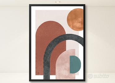 Quadro Moderno Astratto 40x60 cm con Cornice Nera