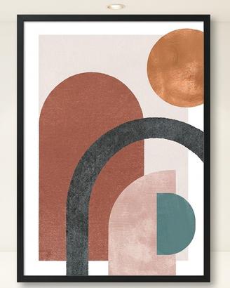Quadro Moderno Astratto 40x60 cm con Cornice Nera